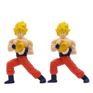 Vintage Dragon Ball Z Toy Figure Lot of 2 Burger King Goku Super Saiyan 4"